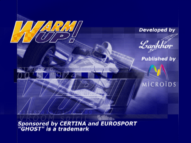 Warm Up title screen for Playstation